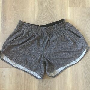 Lululemon Track That Low Rise Lined Short 3in inseam- heathered gray size 12